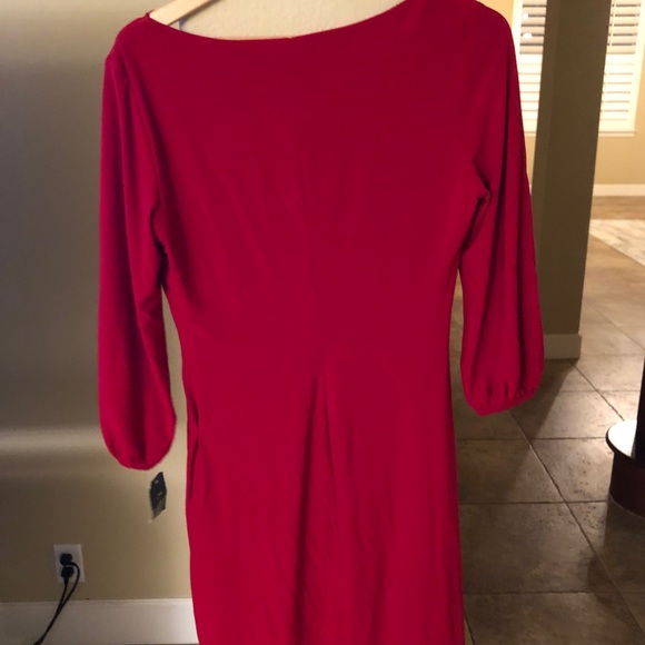 👠Red Midi Dress LRL US 12P - Picture 9 of 14